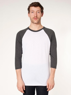 American Apparel<br>3/4 Raglan T<br>Style: BB453W